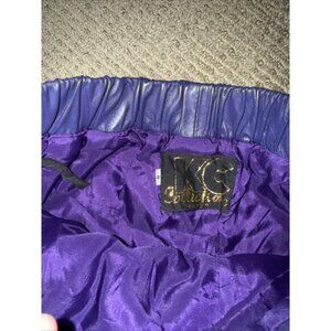 KC Collection Leather Skirt Womens Purple Pencil Straight Retro Y2K size 8